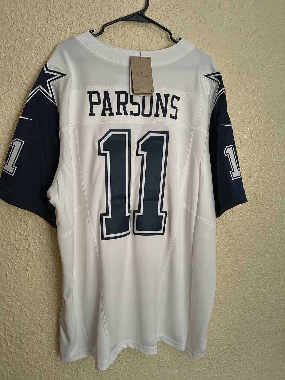 Nike White & Navy #11 Parsons Football Jersey